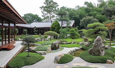 Japanisch Garten als abgegrenzter Gartenbereich