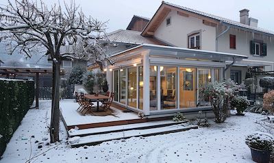 Wintergarten an einem Haus